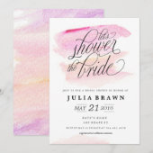 WATERVERF Uitnodiging voor het douchen van smeerge (Voorkant / Achterkant)