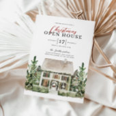 Waterverf Uitnodiging voor kerstfeest in het Open