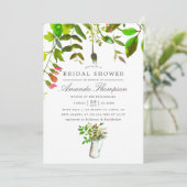 Waterverf - Uitnodiging voor lentevloeistofbridal (Staand voorkant)