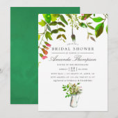 Waterverf - Uitnodiging voor lentevloeistofbridal (Voorkant / Achterkant)