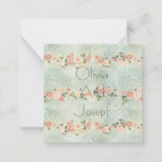 Waterverf-uitnodiging voor rozen notitiekaartje