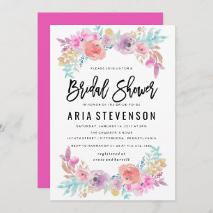 Waterverf - Uitnodiging voorjaars Bridal