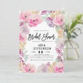 Waterverf - Uitnodiging voorjaars Bridal (Staand voorkant)