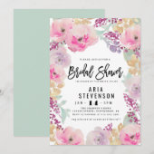 Waterverf - Uitnodiging voorjaars Bridal (Voorkant / Achterkant)