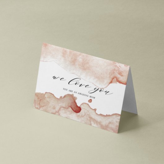 waterverf-uitwaseming gelukkige moedersdagkaart kaart