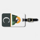 Waterverf Uitzicht in het gebergte, Sunset, Kind I Bagagelabel (Voorkant horizontaal)