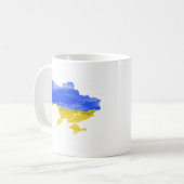 Waterverf Ukrainian kaart Koffiemok (Voorkant links)