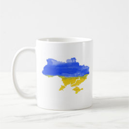 Waterverf Ukrainian kaart Koffiemok