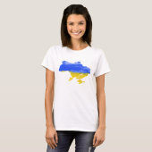 Waterverf Ukrainian kaart T-shirt (Voorkant volledig)