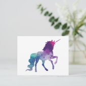 Waterverf Unicorn Briefkaart (Staand voorkant)