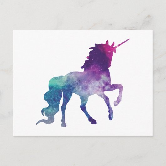 Waterverf Unicorn Briefkaart (Voorkant)
