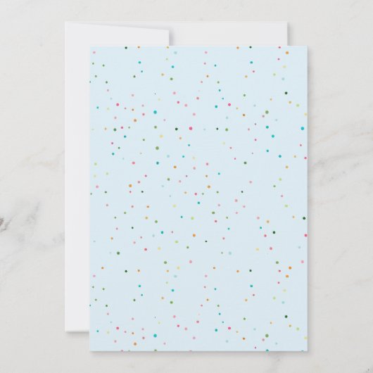 Waterverf Unicorn Cake Birthday Kaart (Achterkant)