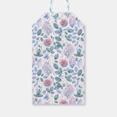 Waterverf Unicorn Crystals & Rozen Patroon Cadeaulabel (Achterkant)