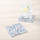 Waterverf Unicorn Crystals & Rozen Patroon Kartonnen Onderzetters (Insitu)