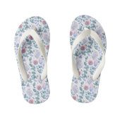 Waterverf Unicorn Crystals & Rozen Patroon Kinder Teenslippers (Voetbed)