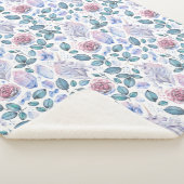 Waterverf Unicorn Crystals & Rozen Patroon Sherpa Deken (3/4)