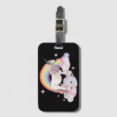 Waterverf Unicorn en regenboog Bagagelabel (Voorkant (verticaal))