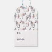 Waterverf Unicorn Fairy Tale Patroon Cadeaulabel (Voorkant)