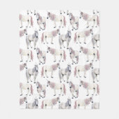 Waterverf Unicorn Fairy Tale Patroon Fleece Deken (Voorkant)