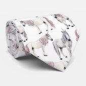 Waterverf Unicorn Fairy Tale Patroon Stropdas (Opgerold)