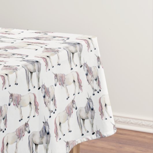 Waterverf Unicorn Fairy Tale Patroon Tafelkleed (Voorbeeld)