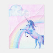 Waterverf Unicorn Fleece Deken (Voorkant)