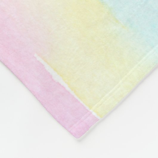 Waterverf Unicorn Fleece Deken (Hoek)