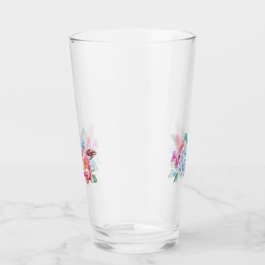 Waterverf Unicorn Floral Crown Glas (Rechts)