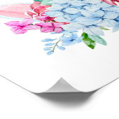 Waterverf Unicorn Floral Poster (Hoek)