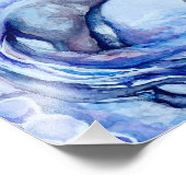 Waterverf Unicorn Foto afdrukken (Hoek)