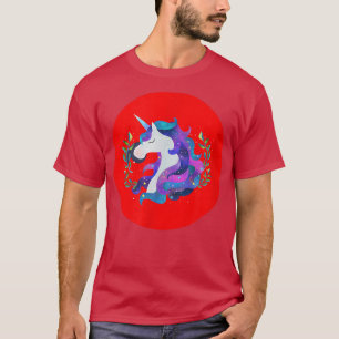 Waterverf Unicorn Magische Unicorns Red Magic Fair T-shirt