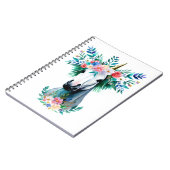 Waterverf Unicorn met kroon Notitieboek (Linkerzijde)