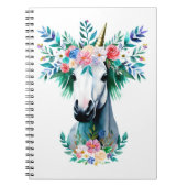 Waterverf Unicorn met kroon Notitieboek (Voorkant)