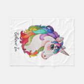 Waterverf Unicorn met regenbooghaar Fleece Deken (Voorkant (Horizontaal))