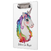 Waterverf Unicorn met regenbooghaar Klembord (Links)