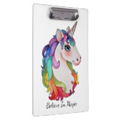 Waterverf Unicorn met regenbooghaar Klembord (Rechts)