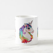 Waterverf Unicorn met regenbooghaar Magische Mok (Center)