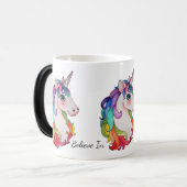 Waterverf Unicorn met regenbooghaar Magische Mok (Voorkant links)