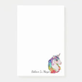 Waterverf Unicorn met regenbooghaar Post-it® Notes (Voorkant)