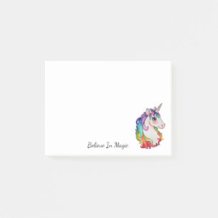 Waterverf Unicorn met regenbooghaar Post-it® Notes