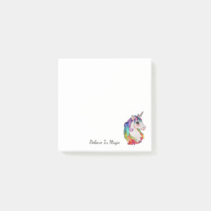 Waterverf Unicorn met regenbooghaar Post-it® Notes