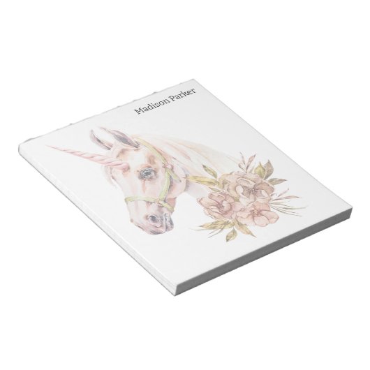 Waterverf Unicorn Notitieblok (Schuin)