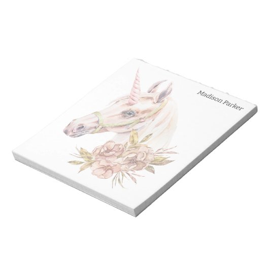 Waterverf Unicorn Notitieblok (Linkerzijde)