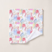 Waterverf Unicorn & Pegasus Patroon Bad Handdoek (Wasdoekje)