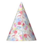 Waterverf Unicorn & Pegasus Patroon Feesthoedjes (Achterkant)