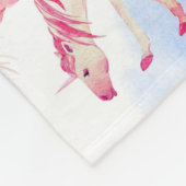 Waterverf Unicorn & Pegasus Patroon Fleece Deken (Hoek)