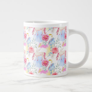 Waterverf Unicorn & Pegasus Patroon Grote Koffiekop