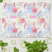 Waterverf Unicorn & Pegasus Patroon Theedoek (Gevouwen)