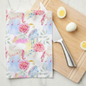 Waterverf Unicorn & Pegasus Patroon Theedoek (Quarter Fold)