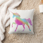 Waterverf Unicorn Pillow - kies uw eigen kleur! Kussen (Deken)